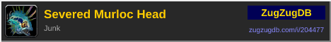 Severed Murloc Head: forum signature banner