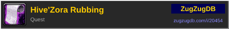Hive'Zora Rubbing: forum signature banner