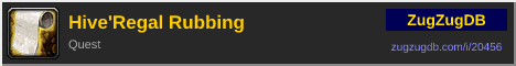 Hive'Regal Rubbing: forum signature banner