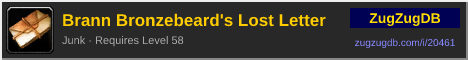 Brann Bronzebeard's Lost Letter: forum signature banner