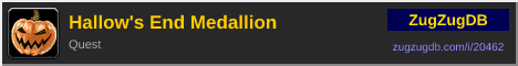 Hallow's End Medallion: forum signature banner