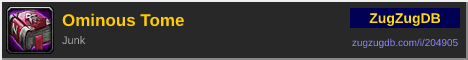 Ominous Tome: forum signature banner