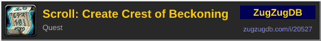 Scroll: Create Crest of Beckoning: forum signature banner