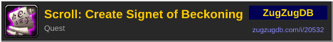 Scroll: Create Signet of Beckoning: forum signature banner