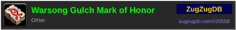 Warsong Gulch Mark of Honor: forum signature banner
