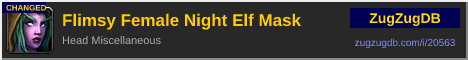 Flimsy Female Night Elf Mask: forum signature banner