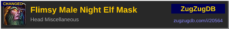 Flimsy Male Night Elf Mask: forum signature banner