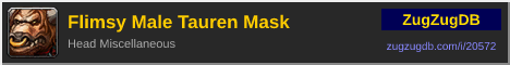 Flimsy Male Tauren Mask: forum signature banner