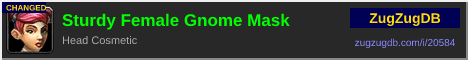Sturdy Female Gnome Mask: forum signature banner