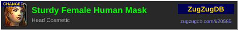 Sturdy Female Human Mask: forum signature banner