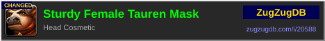 Sturdy Female Tauren Mask: forum signature banner