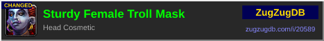 Sturdy Female Troll Mask: forum signature banner