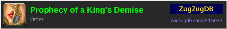 Prophecy of a King's Demise: forum signature banner