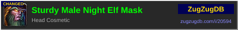 Sturdy Male Night Elf Mask: forum signature banner
