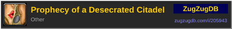 Prophecy of a Desecrated Citadel: forum signature banner