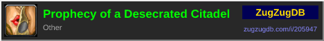 Prophecy of a Desecrated Citadel: forum signature banner