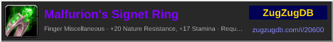 Malfurion's Signet Ring: forum signature banner