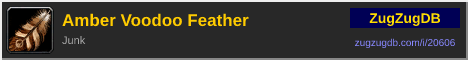 Amber Voodoo Feather: forum signature banner