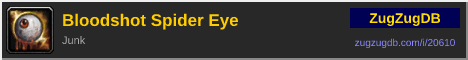 Bloodshot Spider Eye: forum signature banner