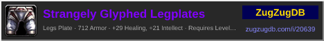 Strangely Glyphed Legplates: forum signature banner