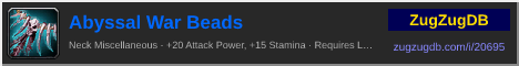 Abyssal War Beads: forum signature banner