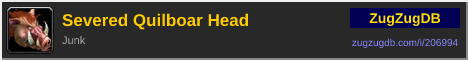 Severed Quilboar Head: forum signature banner