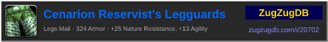 Cenarion Reservist's Legguards: forum signature banner