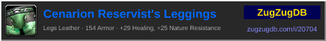 Cenarion Reservist's Leggings: forum signature banner