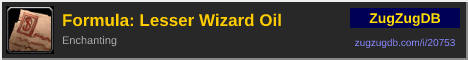 Formula: Lesser Wizard Oil: forum signature banner