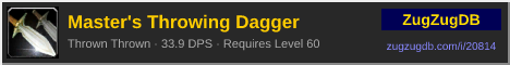 Master's Throwing Dagger: forum signature banner