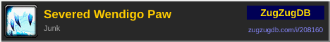 Severed Wendigo Paw: forum signature banner