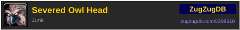Severed Owl Head: forum signature banner
