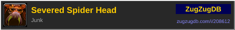 Severed Spider Head: forum signature banner