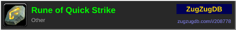 Rune of Quick Strike: forum signature banner