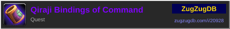 Qiraji Bindings of Command: forum signature banner