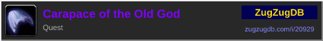 Carapace of the Old God: forum signature banner