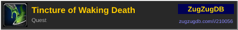 Tincture of Waking Death: forum signature banner