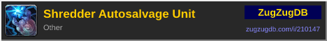 Shredder Autosalvage Unit: forum signature banner