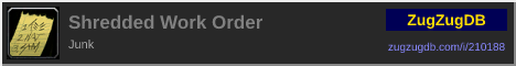 Shredded Work Order: forum signature banner