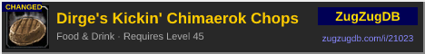 Dirge's Kickin' Chimaerok Chops: forum signature banner