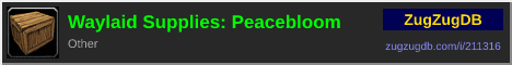 Waylaid Supplies: Peacebloom: forum signature banner