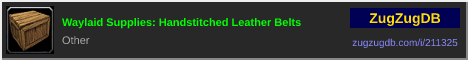 Waylaid Supplies: Handstitched Leather Belts: forum signature banner