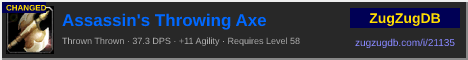 Assassin's Throwing Axe: forum signature banner