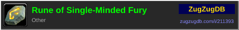 Rune of Single-Minded Fury: forum signature banner