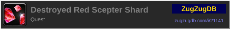Destroyed Red Scepter Shard: forum signature banner
