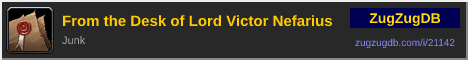 From the Desk of Lord Victor Nefarius: forum signature banner