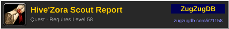 Hive'Zora Scout Report: forum signature banner