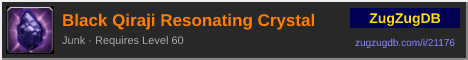 Black Qiraji Resonating Crystal: forum signature banner