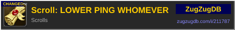 Scroll: LOWER PING WHOMEVER: forum signature banner