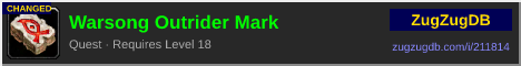 Warsong Outrider Mark: forum signature banner
